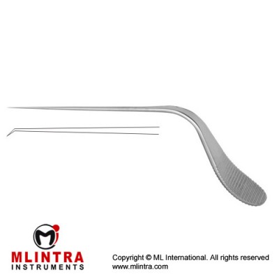 Zoellner Micro Ear Needle Angled 45° Downwards Stainless Steel, Tip Size 1.0 mm
